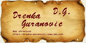 Drenka Guranović vizit kartica